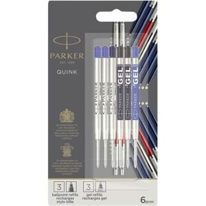 PARKER Patronen - Packung mit 6 - Blau & Schwarz - Patronen PARKER Patronen - Packung mit 6 - Blau & Schwarz - Patronen