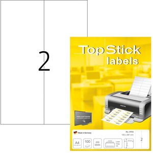 Universal 105 x 297 mm Etiketten - Permanent Haftkleber - 200 auf 100 Blätter Universal 105 x 297 mm Etiketten - Permanent Haftkleber - 200 auf 100 Blätter