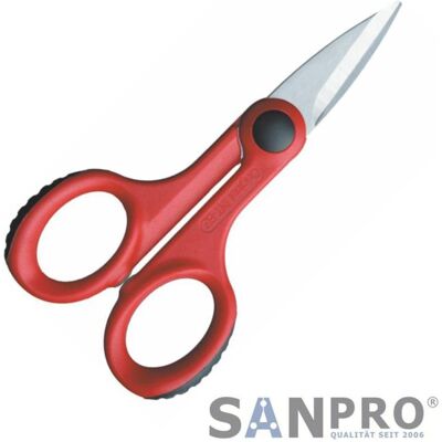 Sanpro, Schere, Intercable Extra scharfe Universalschere/Elektrikerschere mit stabilen Schneiden (14 cm) Sanpro, Schere, Intercable Extra scharfe Universalschere/Elektrikerschere mit stabilen Schneiden (14 cm)