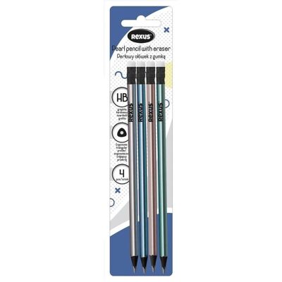Beniamin, Bleistift, Perlstift mit Radiergummi BLS 4 Stk (HB, 4x) Beniamin, Bleistift, Perlstift mit Radiergummi BLS 4 Stk (HB, 4x)