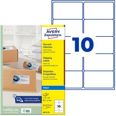 Avery Etiketten, Schnell trocknen J8173 Avery Etiketten, Schnell trocknen J8173
