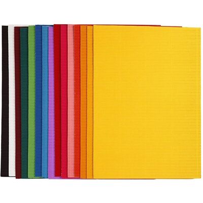 Creativ Company, Bastelpapier, Ribbelkarton Kleur 80gr, 10 Vellen (80 g/m², 1x) Creativ Company, Bastelpapier, Ribbelkarton Kleur 80gr, 10 Vellen (80 g/m², 1x)