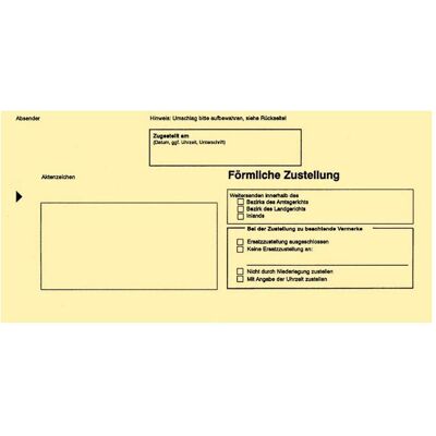 Rnk, Briefumschlag, Verlag Zustellungsumschlag, DIN lang, ohne Fenster, gelb (DL) Rnk, Briefumschlag, Verlag Zustellungsumschlag, DIN lang, ohne Fenster, gelb (DL)