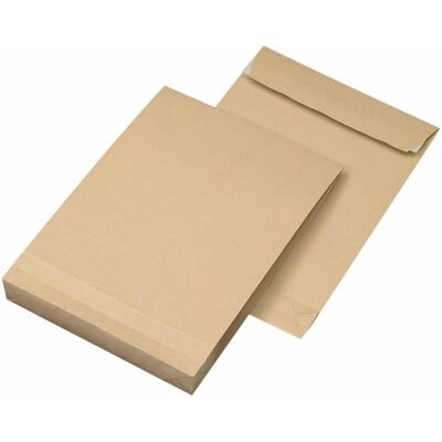 Mailmedia, Versandtasche + Luftpolstertasche, Faltentaschen DIN B4 ohne Fenster braun mit 4,0 cm Falte, 100 St. (100 Stk.) Mailmedia, Versandtasche + Luftpolstertasche, Faltentaschen DIN B4 ohne Fenster braun mit 4,0 cm Falte, 100 St. (100 Stk.)
