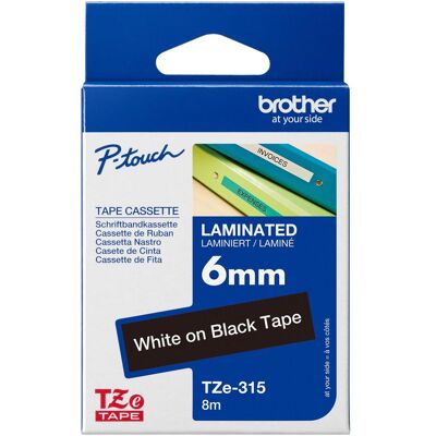 Brother Beschriftungsband, Tze-315 (0.60 cm, Schwarz) Brother Beschriftungsband, Tze-315 (0.60 cm, Schwarz)