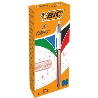 Bic, Schreibstifte, Kugelschreiber Rosegold 1mm 951737 4 colours (12x) Bic, Schreibstifte, Kugelschreiber Rosegold 1mm 951737 4 colours (12x)