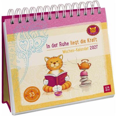 Groh, Kalender, Postkartenkalender 2027: Om-Katze: In der Ruhe liegt die Kraft (A6) Groh, Kalender, Postkartenkalender 2027: Om-Katze: In der Ruhe liegt die Kraft (A6)