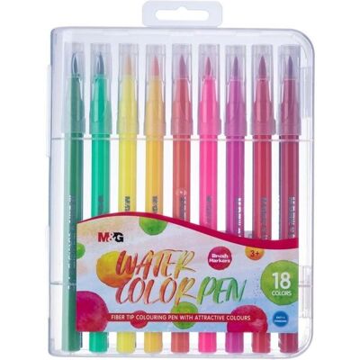 Bandai, Malstifte, Pinselkunststift 18 Farben M&G (18x) Bandai, Malstifte, Pinselkunststift 18 Farben M&G (18x)