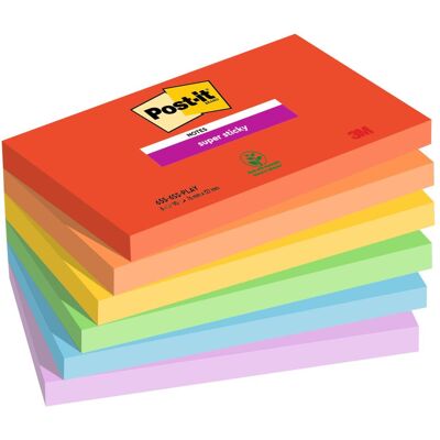 Post-it, Haftnotiz, Super Sticky Playful (76 x 76 mm) Post-it, Haftnotiz, Super Sticky Playful (76 x 76 mm)