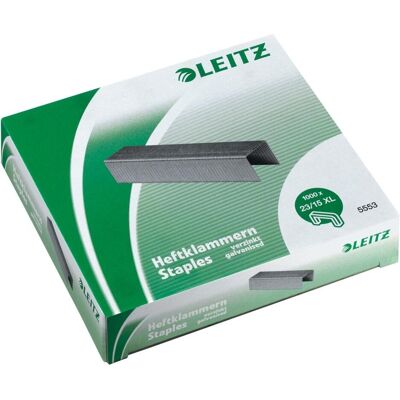 Leitz, Büroklammer, nietjes 23/15, doos met 1000 nietjes 20 stuks (1000x) Leitz, Büroklammer, nietjes 23/15, doos met 1000 nietjes 20 stuks (1000x)