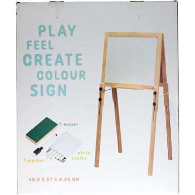 Free and Easy, Staffelei, Doppelseitige Zeichenstaffelei aus Holz – 46,5 x 37 x 89 cm Free and Easy, Staffelei, Doppelseitige Zeichenstaffelei aus Holz – 46,5 x 37 x 89 cm