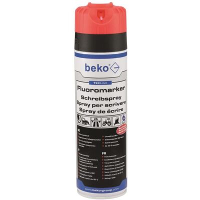 Beko Marker, TecLine Fluoromarker Schreibspray 500 ml LEUCHTROT 294 59 500 Beko Marker, TecLine Fluoromarker Schreibspray 500 ml LEUCHTROT 294 59 500