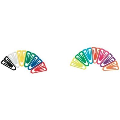 Laurel, Büroklammer, Büroklammern Plastiklips 60mm VE=100 Stück Grund- und Leuchtfarben sortiert Laurel, Büroklammer, Büroklammern Plastiklips 60mm VE=100 Stück Grund- und Leuchtfarben sortiert