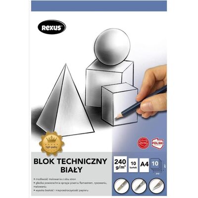 Beniamin, Heft + Block, Technischer Block A4/10K weiss Premium (A4) Beniamin, Heft + Block, Technischer Block A4/10K weiss Premium (A4)