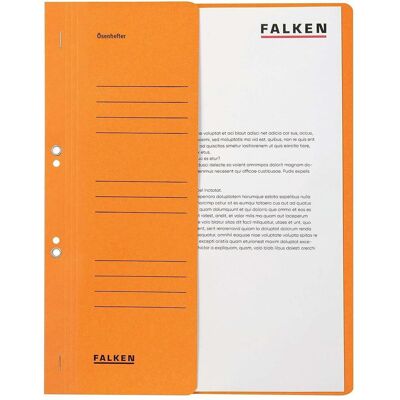 Falken, Mappe, 50 Ösenhefter Karton orange DIN A4 (A4, 50x) Falken, Mappe, 50 Ösenhefter Karton orange DIN A4 (A4, 50x)