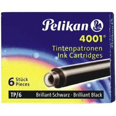 Pelikan Ersatzpatronen + Tintenfass, 4001 Box of 10 Packs of 6 Ink Cartridges TP/6 Glossy Black (Schwarz, 10 Stk.) Pelikan Ersatzpatronen + Tintenfass, 4001 Box of 10 Packs of 6 Ink Cartridges TP/6 Glossy Black (Schwarz, 10 Stk.)