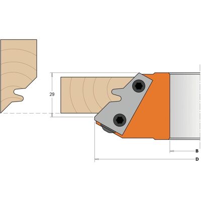 CMT, Cutter, 695.011.01 Profilmesser für 90° Gehrungsschneider (Ersatzklinge) CMT, Cutter, 695.011.01 Profilmesser für 90° Gehrungsschneider (Ersatzklinge)
