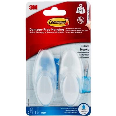 3M Klebehaken + Klebenagel, Bath Hook Command Bath18ukn 2pcs 3M Klebehaken + Klebenagel, Bath Hook Command Bath18ukn 2pcs
