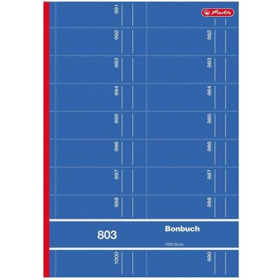 Herlitz, Formular, Formularbuch "Bonbuch 2039,60cm (803"), DIN A4, sortiert Herlitz, Formular, Formularbuch "Bonbuch 2039,60cm (803"), DIN A4, sortiert