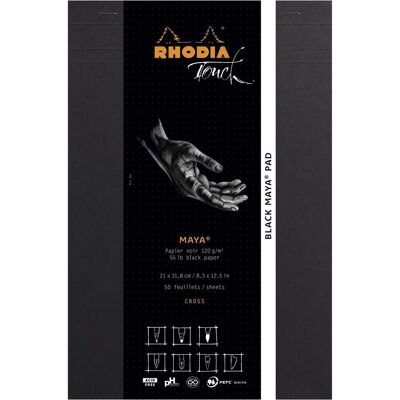 Rhodia Touch Schwarzes Maya-Block A4+ - Notizbuch Rhodia Touch Schwarzes Maya-Block A4+ - Notizbuch