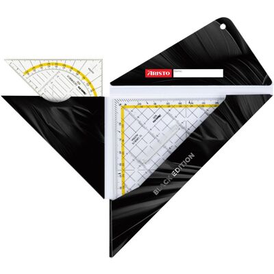 Aristo Lineal, Geocover 3in1 Set Black Edition mit Schutzhülle + je 1 1552, 1650/2 Aristo Lineal, Geocover 3in1 Set Black Edition mit Schutzhülle + je 1 1552, 1650/2