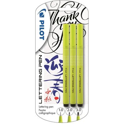 Pilot, Marker, Lettering Pen - Fineliner - schwarz - Pigmenttinte (3er-Pack) (3x) Pilot, Marker, Lettering Pen - Fineliner - schwarz - Pigmenttinte (3er-Pack) (3x)