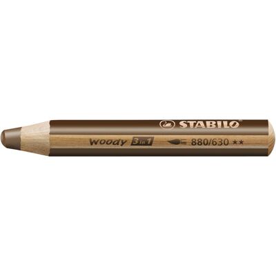 STABILO Woody 3 in 1 - Buntstift mit Mehrfachfunktion - Braun - Malstifte STABILO Woody 3 in 1 - Buntstift mit Mehrfachfunktion - Braun - Malstifte