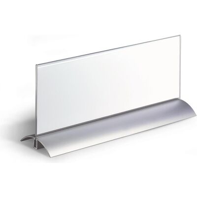 Durable, Informationsschild, Tischnamensschild, Acryl mit Aluminiumfuss Durable, Informationsschild, Tischnamensschild, Acryl mit Aluminiumfuss