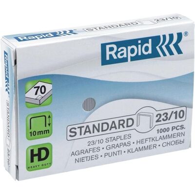 Rapid, Büroklammer, Heftklammern 23/10 23/10 1000 Stücke (10 Stück) (1000x) Rapid, Büroklammer, Heftklammern 23/10 23/10 1000 Stücke (10 Stück) (1000x)