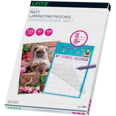 Leitz, Laminierfolie, iLAM Heisslaminierfolien matt A3 (A3, 100 Stk., 125 µm) Leitz, Laminierfolie, iLAM Heisslaminierfolien matt A3 (A3, 100 Stk., 125 µm)