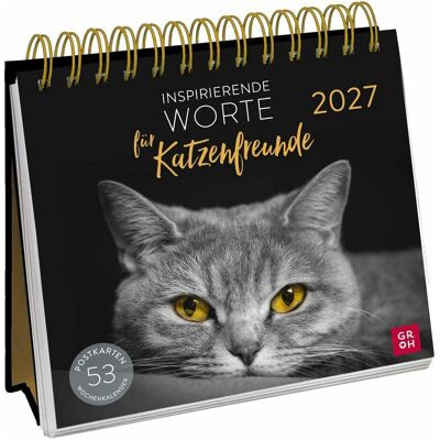Groh, Kalender, Postkartenkalender 2027: Inspirierende Worte für Katzenfreunde (A6) Groh, Kalender, Postkartenkalender 2027: Inspirierende Worte für Katzenfreunde (A6)
