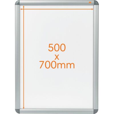 Kensington Prospektständer, NOBO Plakatrahmen 500 x 700 mm, inklusive Befestigungsset 32 mm silber eloxierter Aluminium-Rahmen (A2) Kensington Prospektständer, NOBO Plakatrahmen 500 x 700 mm, inklusive Befestigungsset 32 mm silber eloxierter Aluminium-Rahmen (A2)