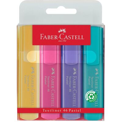 Faber-Castell, Marker, Textmarker Pastell 4er pack (4x) Faber-Castell, Marker, Textmarker Pastell 4er pack (4x)