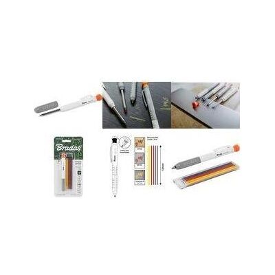 Bradas, Marker, Bohrlochmarker, Strichbreite: 1,0 mm, mit Kappe weiss/grau, filigraner Tieflochmarker für Bohrlöcher Bradas, Marker, Bohrlochmarker, Strichbreite: 1,0 mm, mit Kappe weiss/grau, filigraner Tieflochmarker für Bohrlöcher