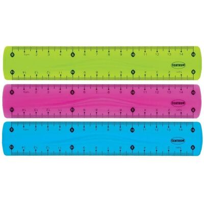 Centrum Lineal, Lineal 15cm. Ass. neonfarver. FLEXI (15 cm, Kunststoff) Centrum Lineal, Lineal 15cm. Ass. neonfarver. FLEXI (15 cm, Kunststoff)
