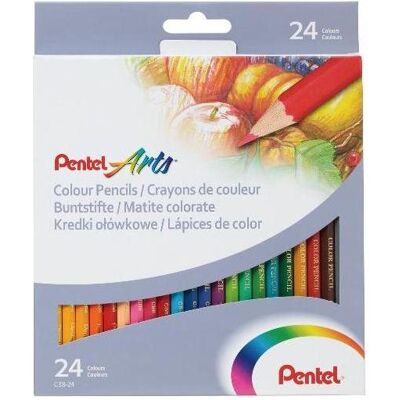 Pentel 24-farbige sechseckige Buntstifte - Farbset Pentel 24-farbige sechseckige Buntstifte - Farbset