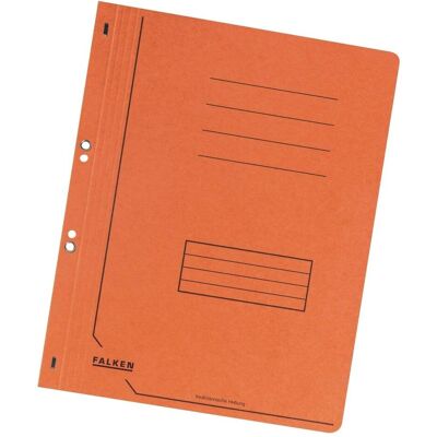 Falken, Mappe, 50 Ösenhefter Karton orange DIN A4 (A4, 50x) Falken, Mappe, 50 Ösenhefter Karton orange DIN A4 (A4, 50x)