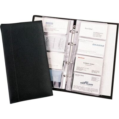 Alassio, Kartenaufbewahrung, Visitenkarten-Ringbuch schwarz (140 x 250 mm) Alassio, Kartenaufbewahrung, Visitenkarten-Ringbuch schwarz (140 x 250 mm)