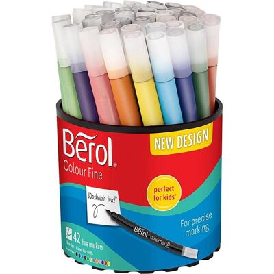 Berol Bunte Wasserbasierte Colourfine Stift - 42er Pack - Bunte Stifte Berol Bunte Wasserbasierte Colourfine Stift - 42er Pack - Bunte Stifte