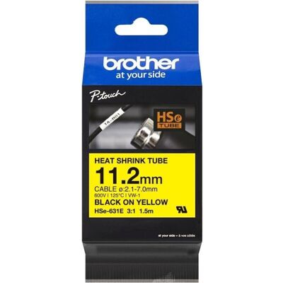 Brother Beschriftungsband, Heat-Shrink-Tube schwarz/gelb (1.12 cm, Gelb) Brother Beschriftungsband, Heat-Shrink-Tube schwarz/gelb (1.12 cm, Gelb)