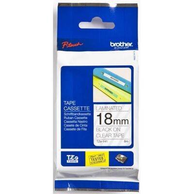 Brother TZE-141 Etikettenband - 18mm, Transparent, 8m Brother TZE-141 Etikettenband - 18mm, Transparent, 8m