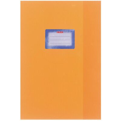 Herlitz, Heft + Block, Heftschoner DIN A5, geprägt (Bast), PP, orange mit aufgeklebtem Beschriftungsetikett (A5) Herlitz, Heft + Block, Heftschoner DIN A5, geprägt (Bast), PP, orange mit aufgeklebtem Beschriftungsetikett (A5)
