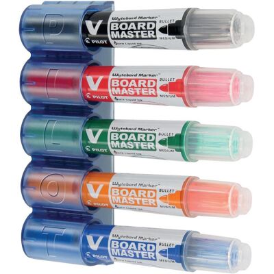 Pilot, Marker, Stifthalter für Whiteboard, bis zu 5 Stifte (5x) Pilot, Marker, Stifthalter für Whiteboard, bis zu 5 Stifte (5x)