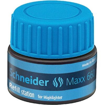 Schneider, Ersatzpatronen + Tintenfass, Textmarker-Refill-Station Schneider, Ersatzpatronen + Tintenfass, Textmarker-Refill-Station