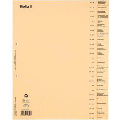 Biella, Ordner Zubehör, Bauabrechnungsregister, deutsch Biella, Ordner Zubehör, Bauabrechnungsregister, deutsch
