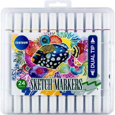 Centrum Marker, TWIN MARKERS 24 stk. etui (24x) Centrum Marker, TWIN MARKERS 24 stk. etui (24x)