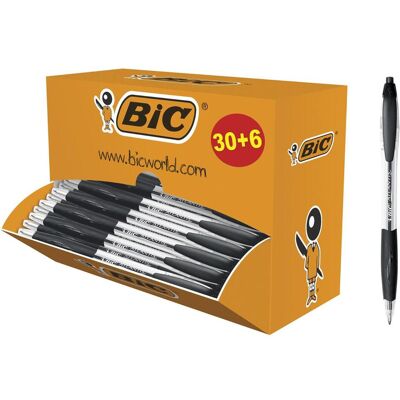 Bic, Schreibstifte, Atlantis Classic, Clip-on retractable ballpoint pen, Refillable, Black, 36 pc(s) (36x) Bic, Schreibstifte, Atlantis Classic, Clip-on retractable ballpoint pen, Refillable, Black, 36 pc(s) (36x)