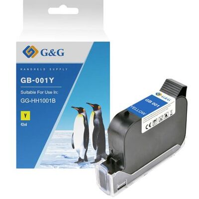 G&G, Druckerpatrone, Druckerpatrone GB-001Y gelb permanent/wasserfest (Y) G&G, Druckerpatrone, Druckerpatrone GB-001Y gelb permanent/wasserfest (Y)
