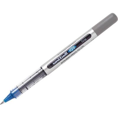 Uni-ball, Schreibstifte, eye fine UB-157 Tintenroller silber 0,4 mm, Schreibfarbe: blau, 12 St. (12x) Uni-ball, Schreibstifte, eye fine UB-157 Tintenroller silber 0,4 mm, Schreibfarbe: blau, 12 St. (12x)