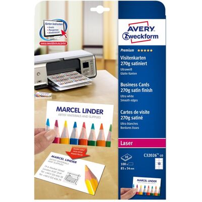 Avery Kopierpapier, C32026-10 (A4, 100 Blätter) Avery Kopierpapier, C32026-10 (A4, 100 Blätter)